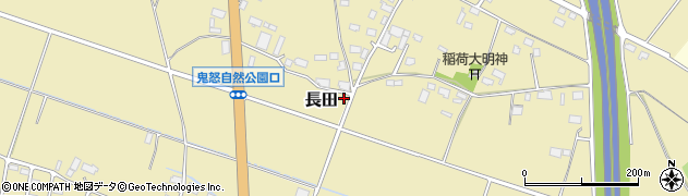 栃木県真岡市長田周辺の地図