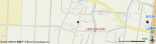 栃木県河内郡上三川町上蒲生周辺の地図