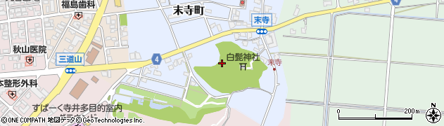 和田山・末寺山古墳群周辺の地図