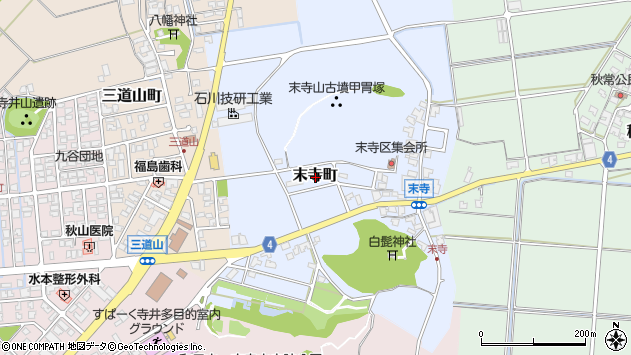 〒923-1107 石川県能美市末寺町の地図