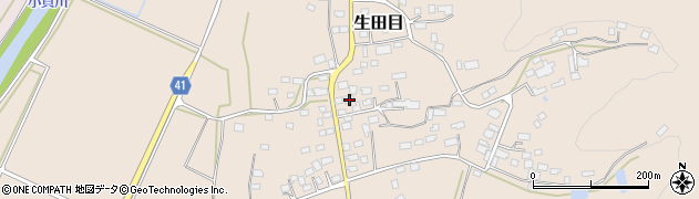栃木県芳賀郡益子町生田目375周辺の地図