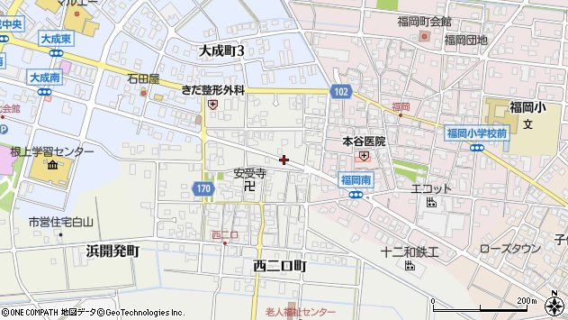 〒929-0106 石川県能美市西二口町の地図