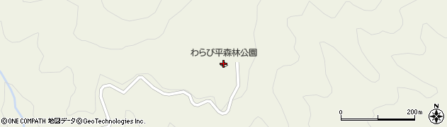 わらび平森林公園キャンプ場周辺の地図