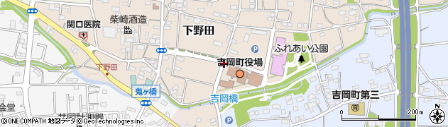 吉岡町役場前周辺の地図