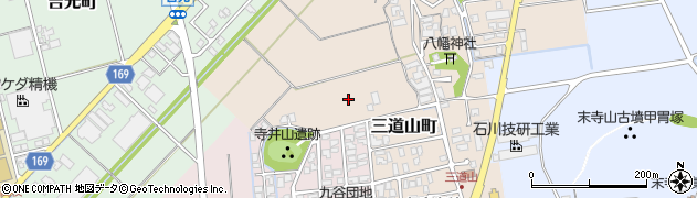 石川県能美市三道山町（ニ）周辺の地図
