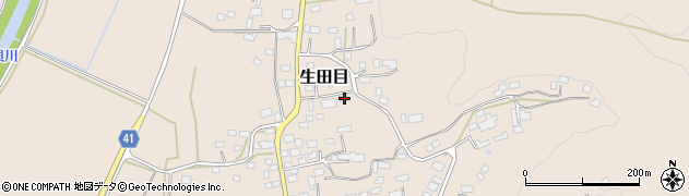 栃木県芳賀郡益子町生田目962周辺の地図