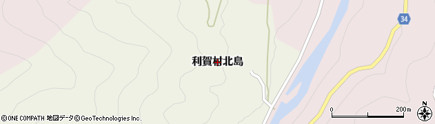富山県南砺市利賀村北島周辺の地図