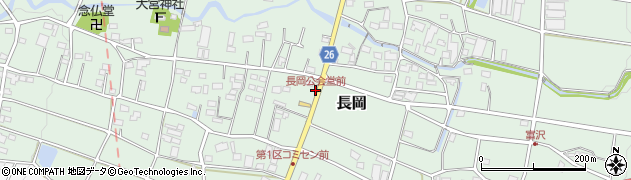 長岡公会堂前周辺の地図