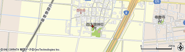 石川県能美市西任田町ロ周辺の地図
