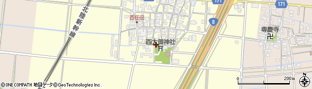 石川県能美市西任田町（ロ）周辺の地図