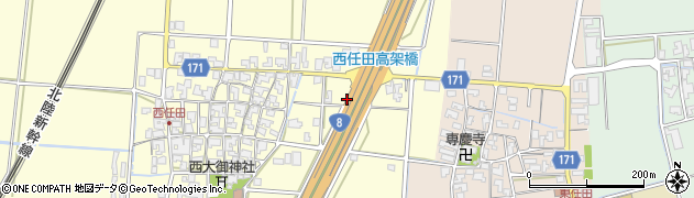 石川県能美市西任田町チ周辺の地図
