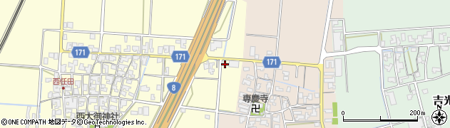石川県能美市西任田町チ18周辺の地図
