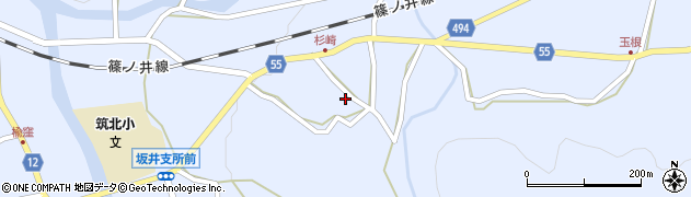 長野県東筑摩郡筑北村坂井杉崎274周辺の地図