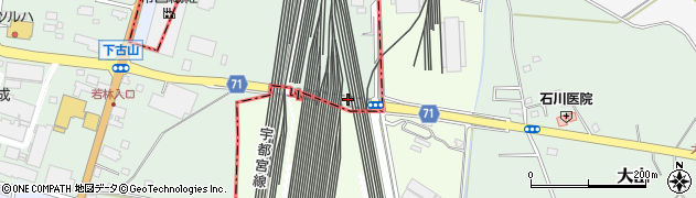 栃木県下野市下古山2498周辺の地図