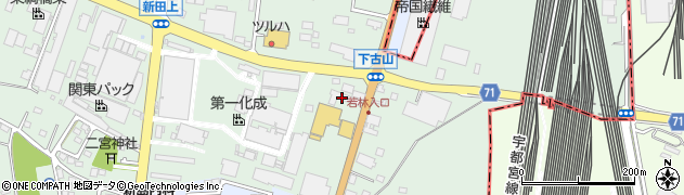 栃木県下野市下古山2454周辺の地図