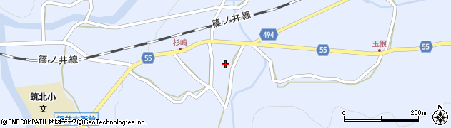 長野県東筑摩郡筑北村坂井杉崎周辺の地図
