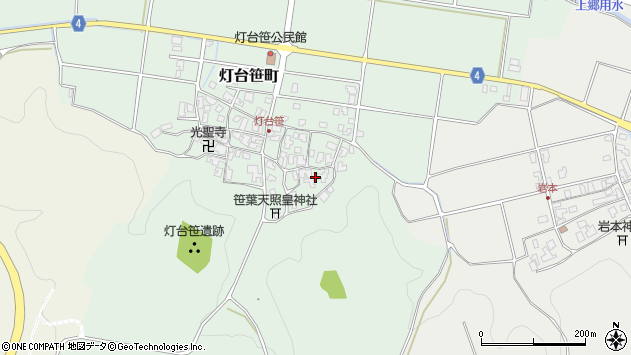 〒923-1206 石川県能美市灯台笹町の地図