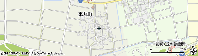 石川県能美市来丸町周辺の地図