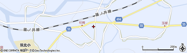 長野県東筑摩郡筑北村坂井杉崎284周辺の地図