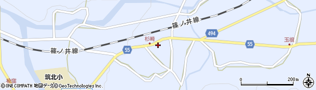 長野県東筑摩郡筑北村坂井杉崎282周辺の地図