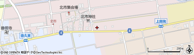 石川県能美市北市町ロ周辺の地図