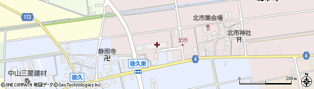 石川県能美市北市町（ヘ）周辺の地図