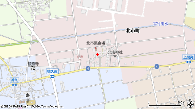 〒923-1236 石川県能美市北市町の地図