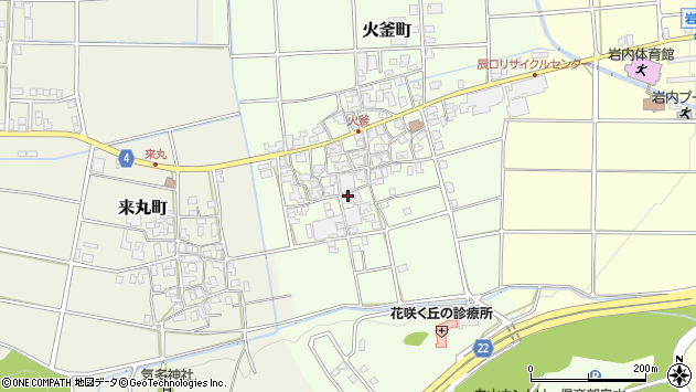 〒923-1242 石川県能美市火釜町の地図