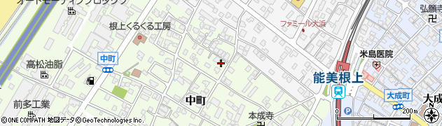 石川県能美市中町ラ周辺の地図