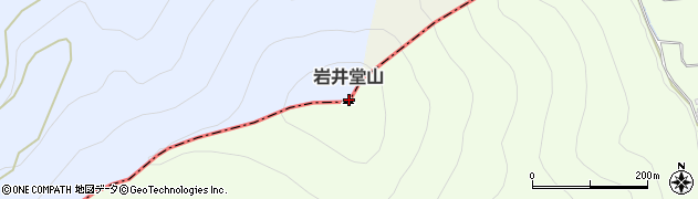 岩井堂山周辺の地図