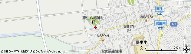 石川県能美市粟生町（リ）周辺の地図