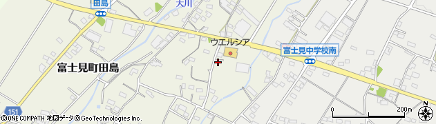 群馬県前橋市富士見町田島58周辺の地図