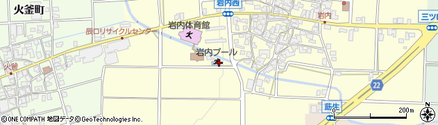 石川県能美市岩内町（ワ）周辺の地図
