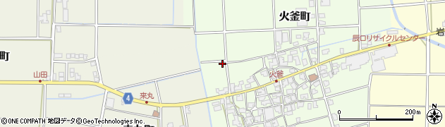 石川県能美市火釜町870周辺の地図