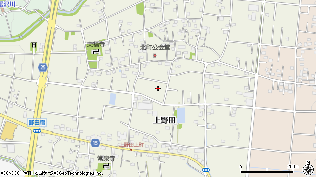 〒370-3606 群馬県北群馬郡吉岡町上野田の地図