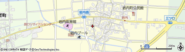 石川県能美市岩内町イ154周辺の地図
