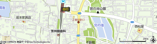 上菅谷駅口周辺の地図