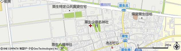 粟生中央公園周辺の地図