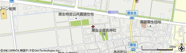 石川県能美市粟生町周辺の地図
