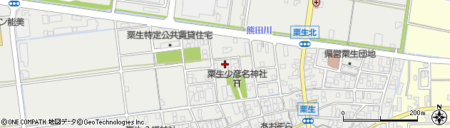 石川県能美市粟生町（中）周辺の地図