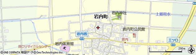 石川県能美市岩内町周辺の地図