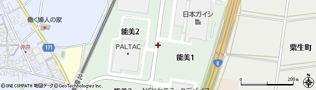 石川県能美市能美周辺の地図