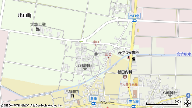 〒923-1247 石川県能美市出口町の地図
