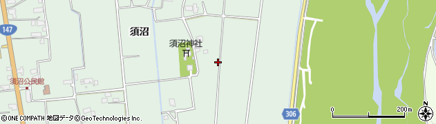 長野県大町市常盤須沼周辺の地図