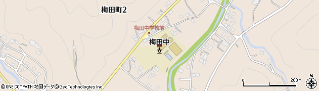 桐生市立梅田中学校周辺の地図