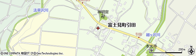 群馬県前橋市富士見町引田266周辺の地図