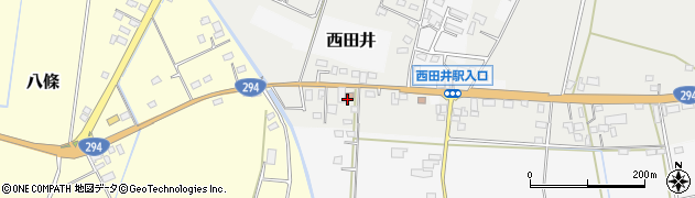 栃木県　警察本部真岡警察署西田井駐在所周辺の地図