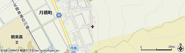石川県白山市月橋町ル121周辺の地図