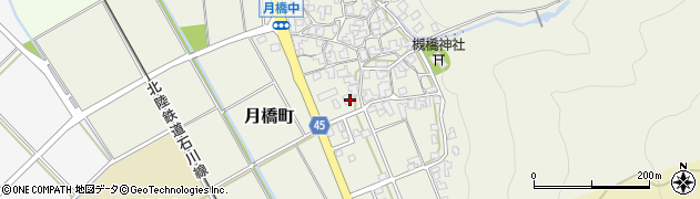 石川県白山市月橋町ル23周辺の地図