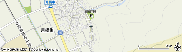 石川県白山市月橋町ル148周辺の地図